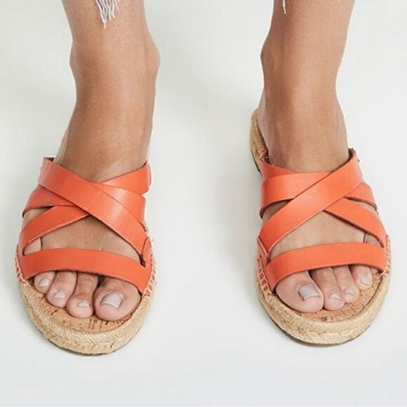 SAM EDELMAN AVERIE ORANGE ESPADRILLES SANDALS size 8.5 - Picture 1 of 7
